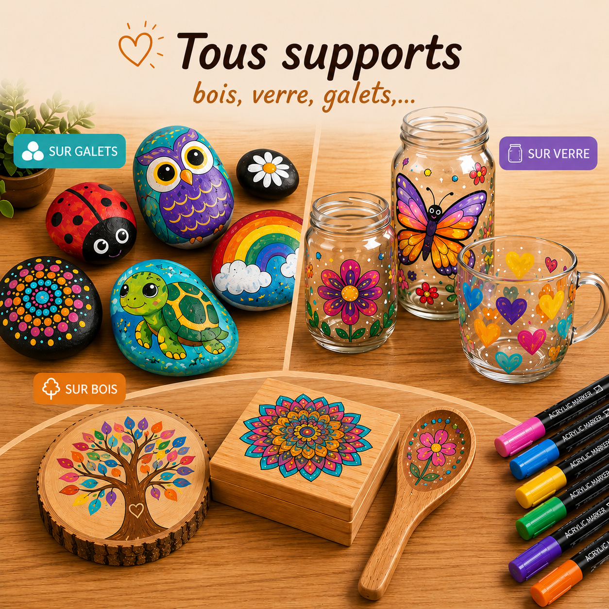 Coffret Créateur Kreaativa — Feutres Acryliques